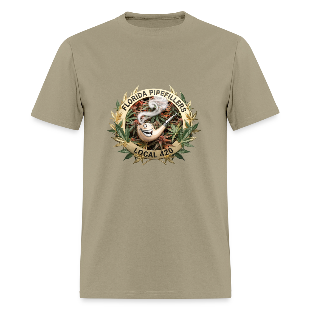 FLORIDA PIPEFILLERS LOCAL 420 Men's T-Shirt - khaki