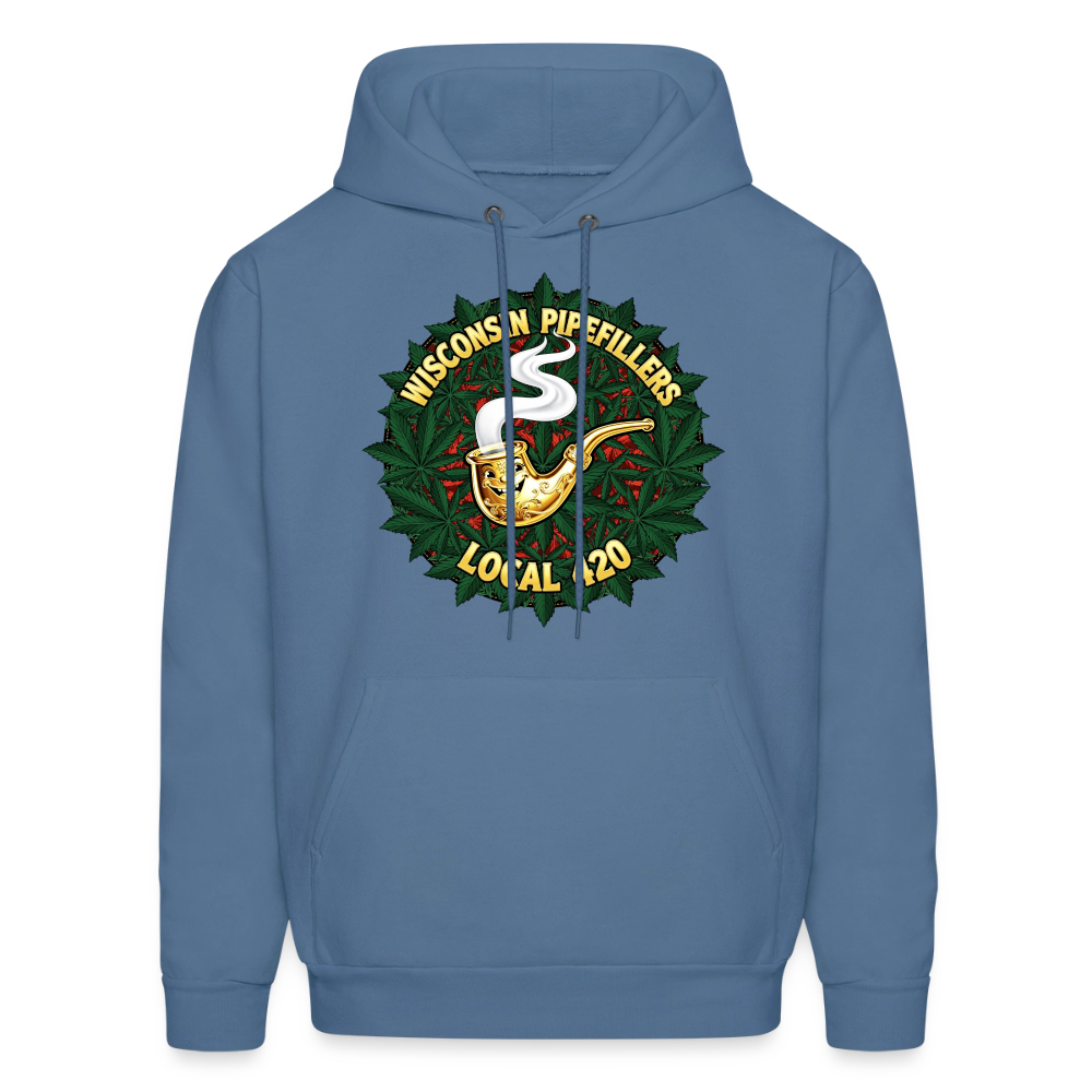 WISCONSIN PIPEFILLERS LOCAL 420 Men's Hoodie - denim blue