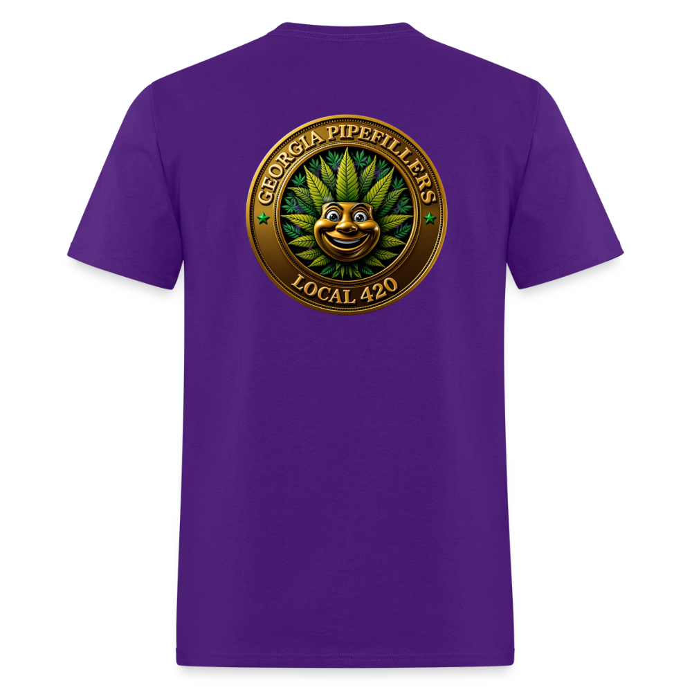 GEORGIA PIPEFILLERS LOCAL 420 F/B DESIGN  Men's T-Shirt - purple