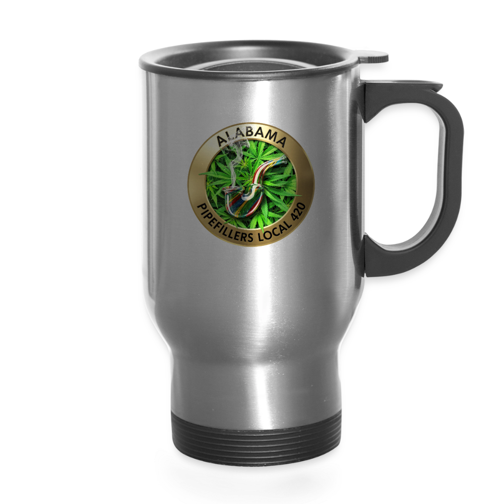 ALABAMA -PIPEFILLERS LOCAL 420 14 oz Stainless Steel Travel Mug - silver