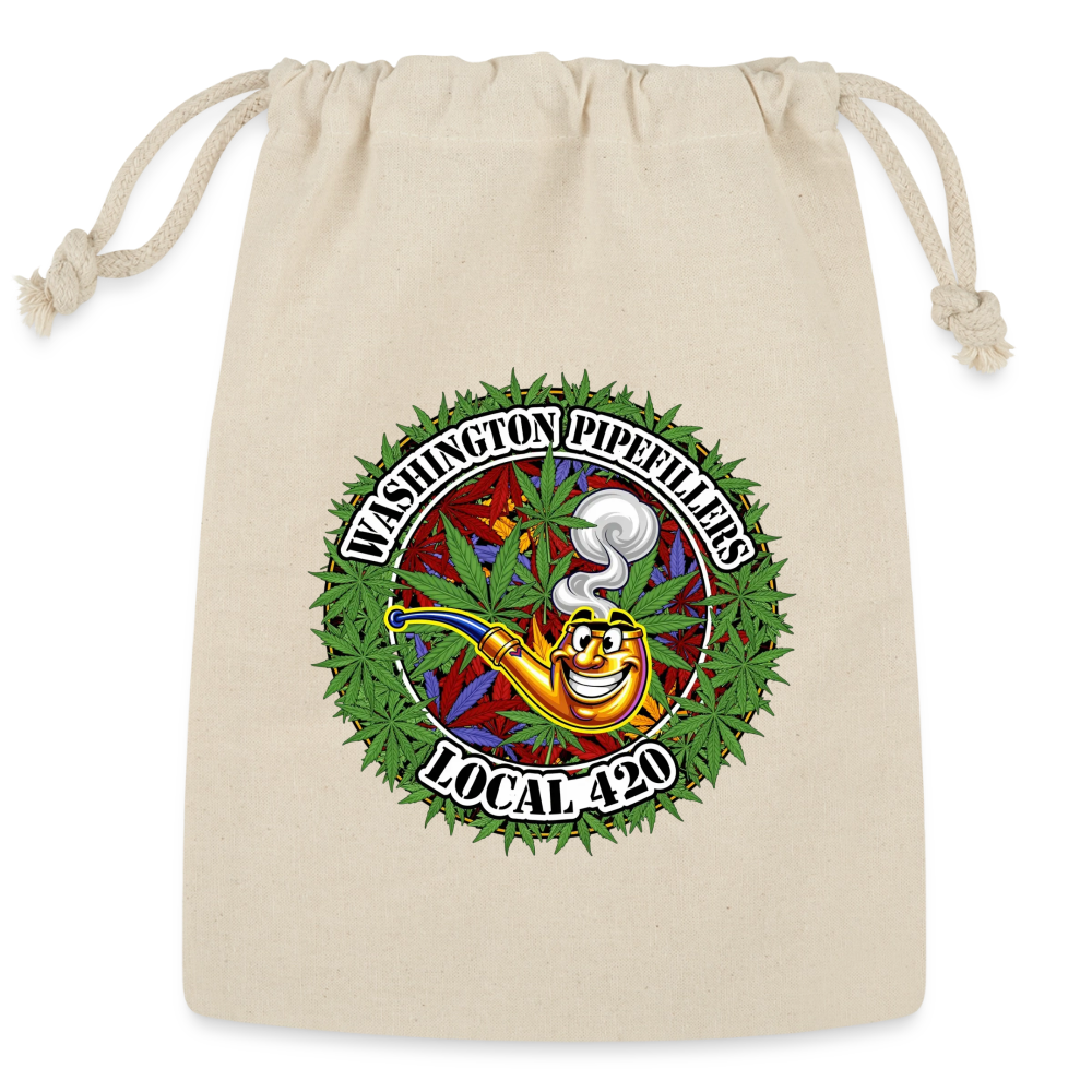 WASHINGTON PIPEFILLERS LOCAL 420 Reusable Gift Bag - Natural