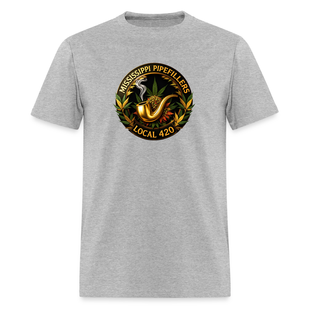 MISSISSIPPI PIPEFILLERS LOCAL 420 Men's T-Shirt - heather gray