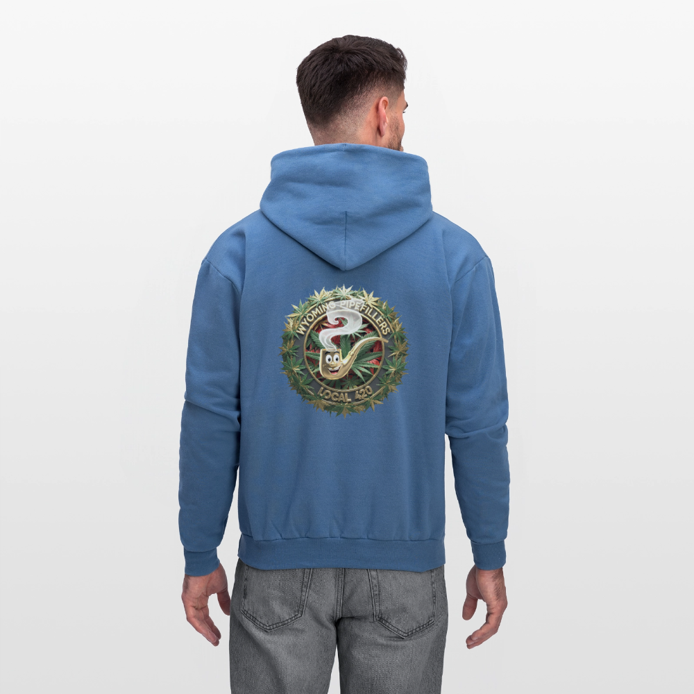 WYOMING PIPEFILLERS LOCAL 420 F/B DESIGN Men's Hoodie - denim blue