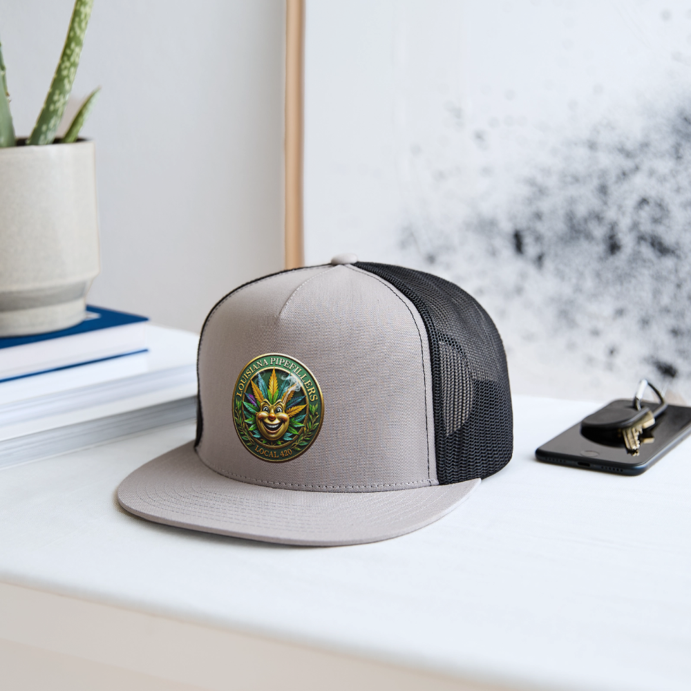 LOUISIANA PIPEFILLERS LOCAL 420 Trucker Hat - gray/black