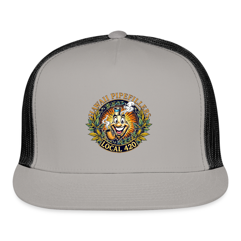 HAWAII PIPEFILLERS LOCAL 420 Trucker Hat - gray/black