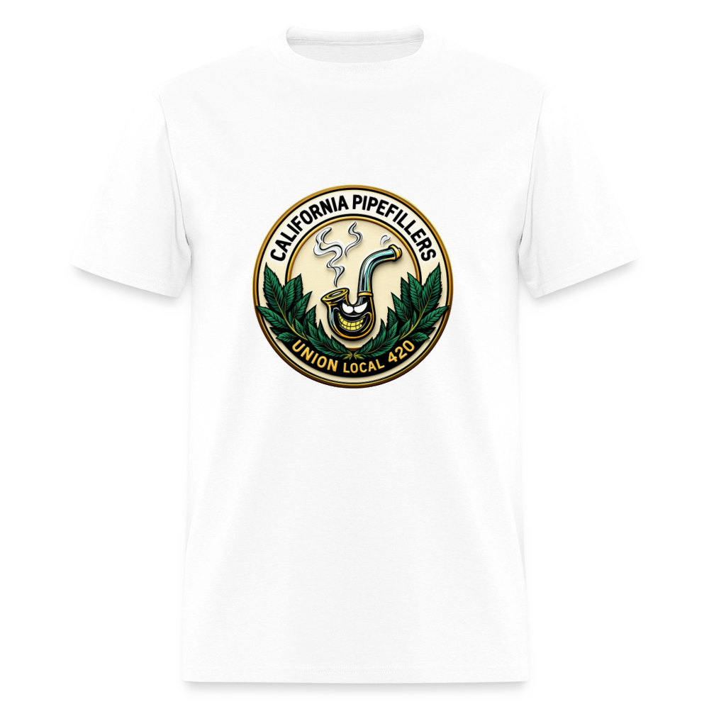 CALIFORNIA PIPEFILLERS UNION LOCAL 420 Men's T-Shirt - white