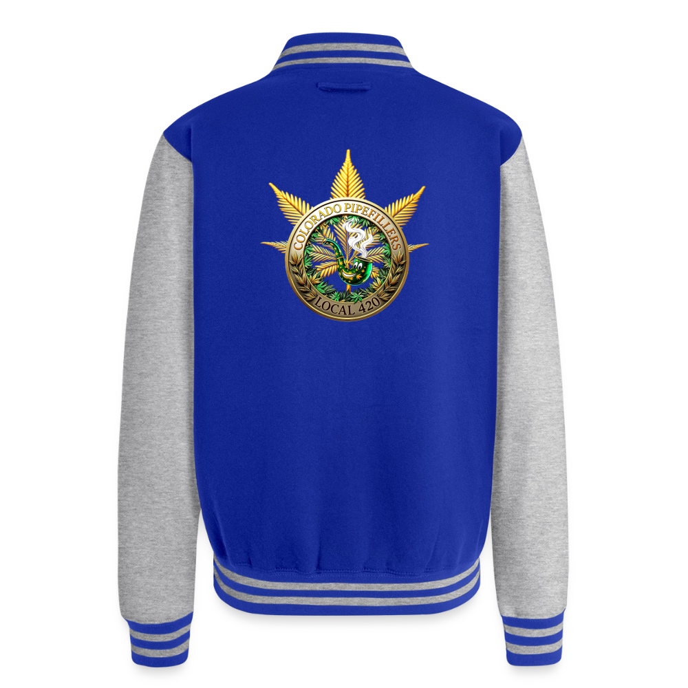 COLORADO PIPEFILLERS LOCAL 420 / 4 EMBLEM Unisex College Sweat Jacket - royal/heather grey