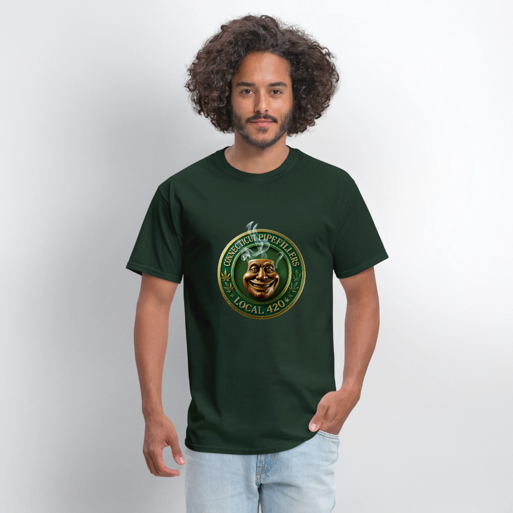 CONNECTICUT PIPEFILLERS LOCAL 420 DESIGN Men's T-Shirt - forest green