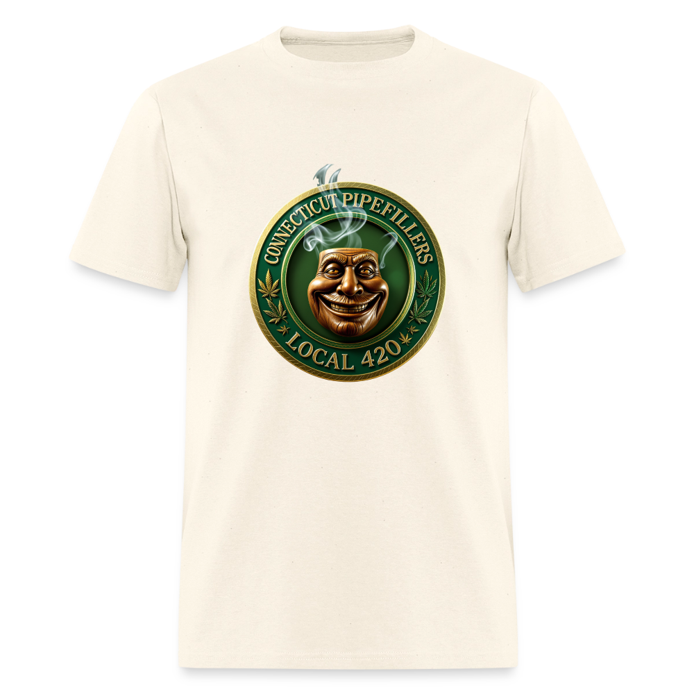 CONNECTICUT PIPEFILLERS LOCAL 420 F/B DESIGN Men's T-Shirt - sweet cream heather