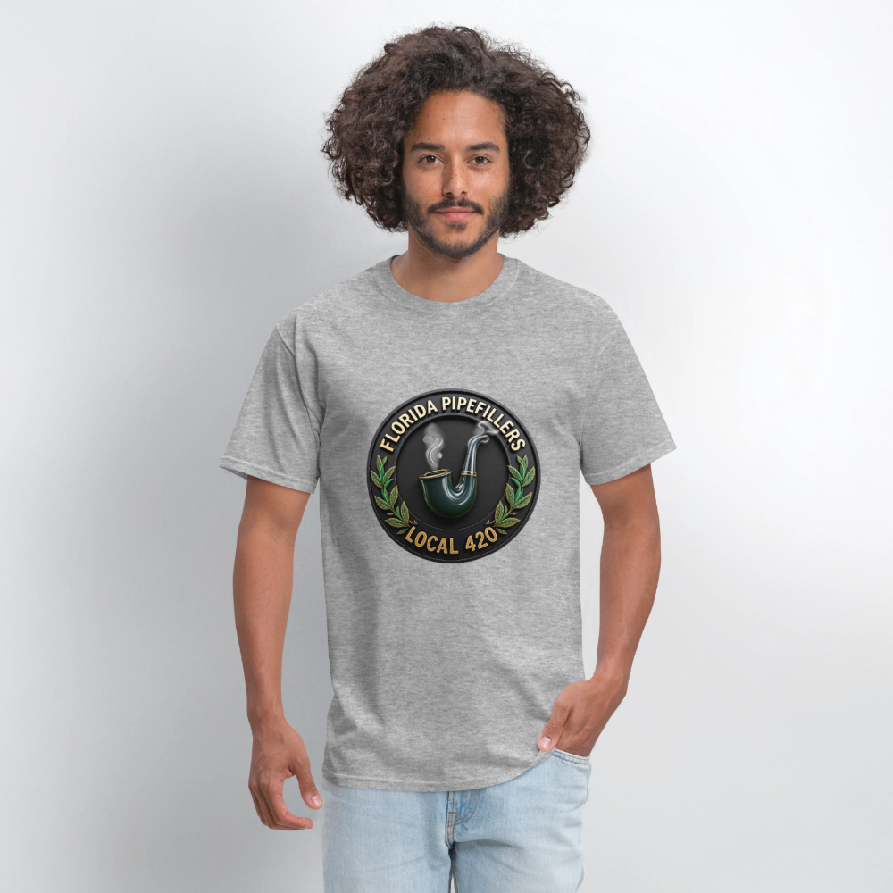 FLORIDA PIPEFILLERS LOCAL 420 F/B DESIGN Men's T-Shirt - heather gray