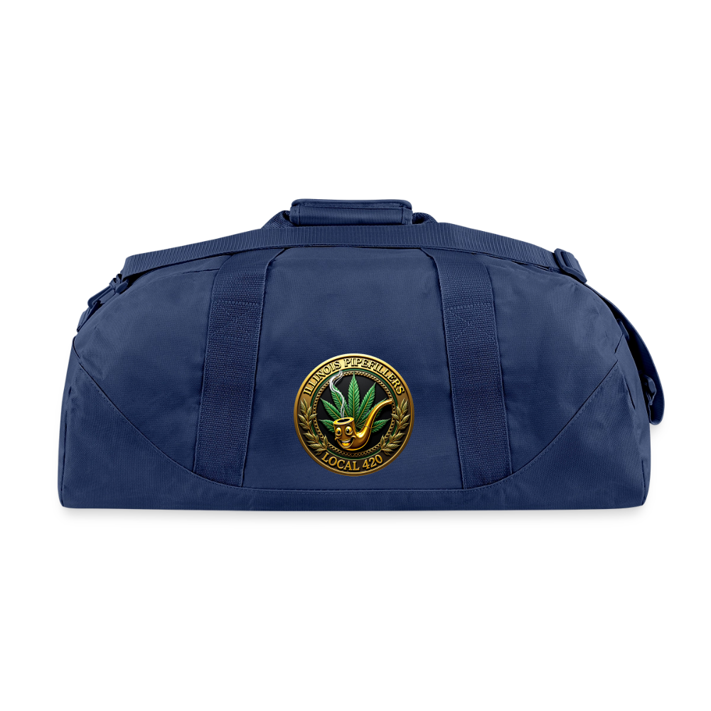 IOWA PIPEFILLERS LOCAL 420 TWO DESIGNS  Duffel Bag - navy