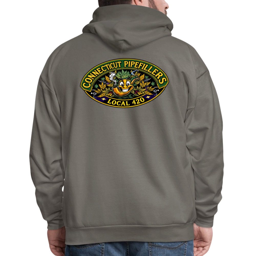 CONNECTICUT PIPEFILLERD LOCAL 420 F/B DESIGN Men's Hoodie - asphalt gray