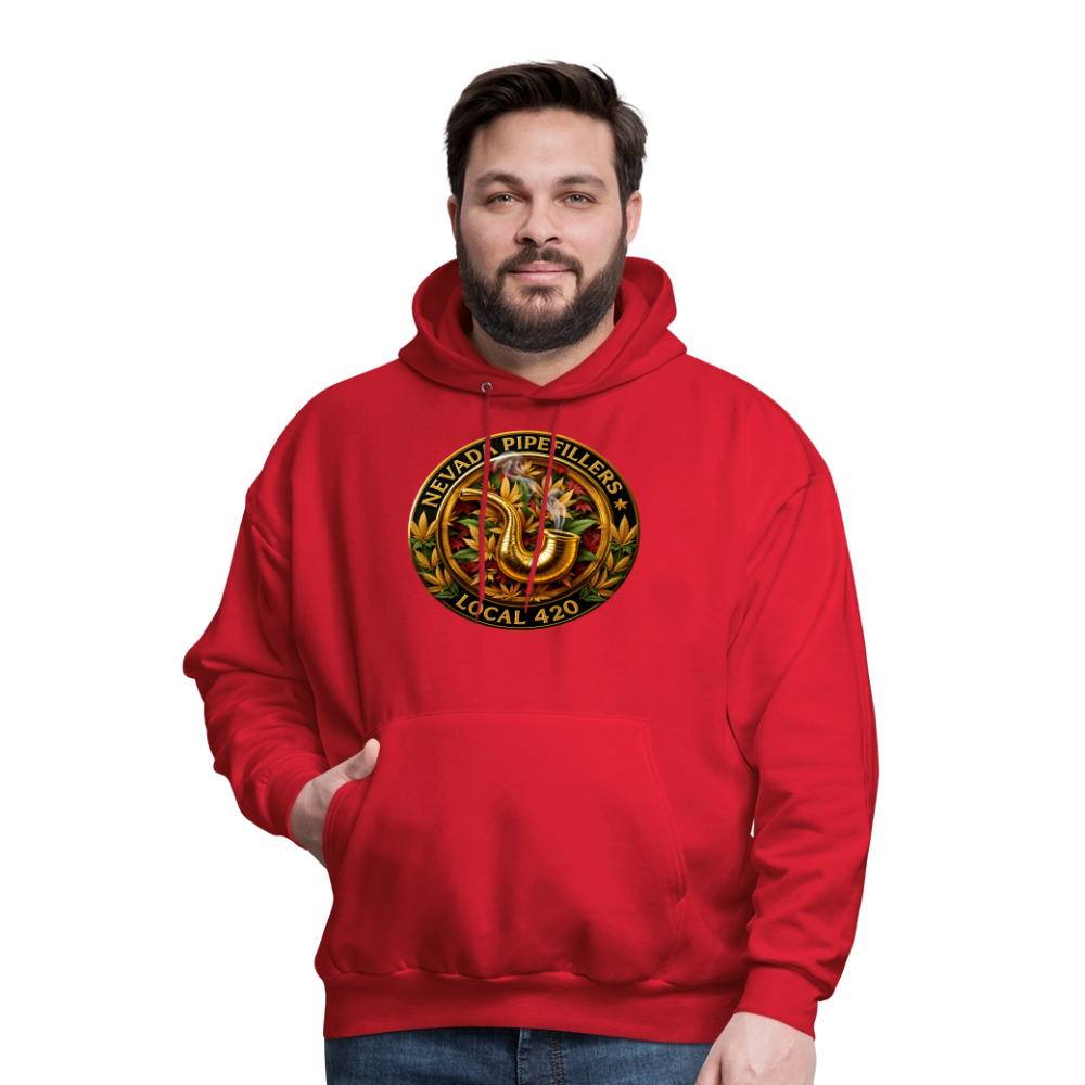 NEVADA PIPEFILLERS LOCAL 420  F/B DESIGN Men's Hoodie - red