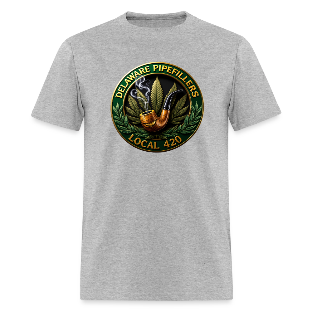 DELAWARE  PIPEFILLERS LOCAL 420 F/B DESIGN Men's T-Shirt - heather gray