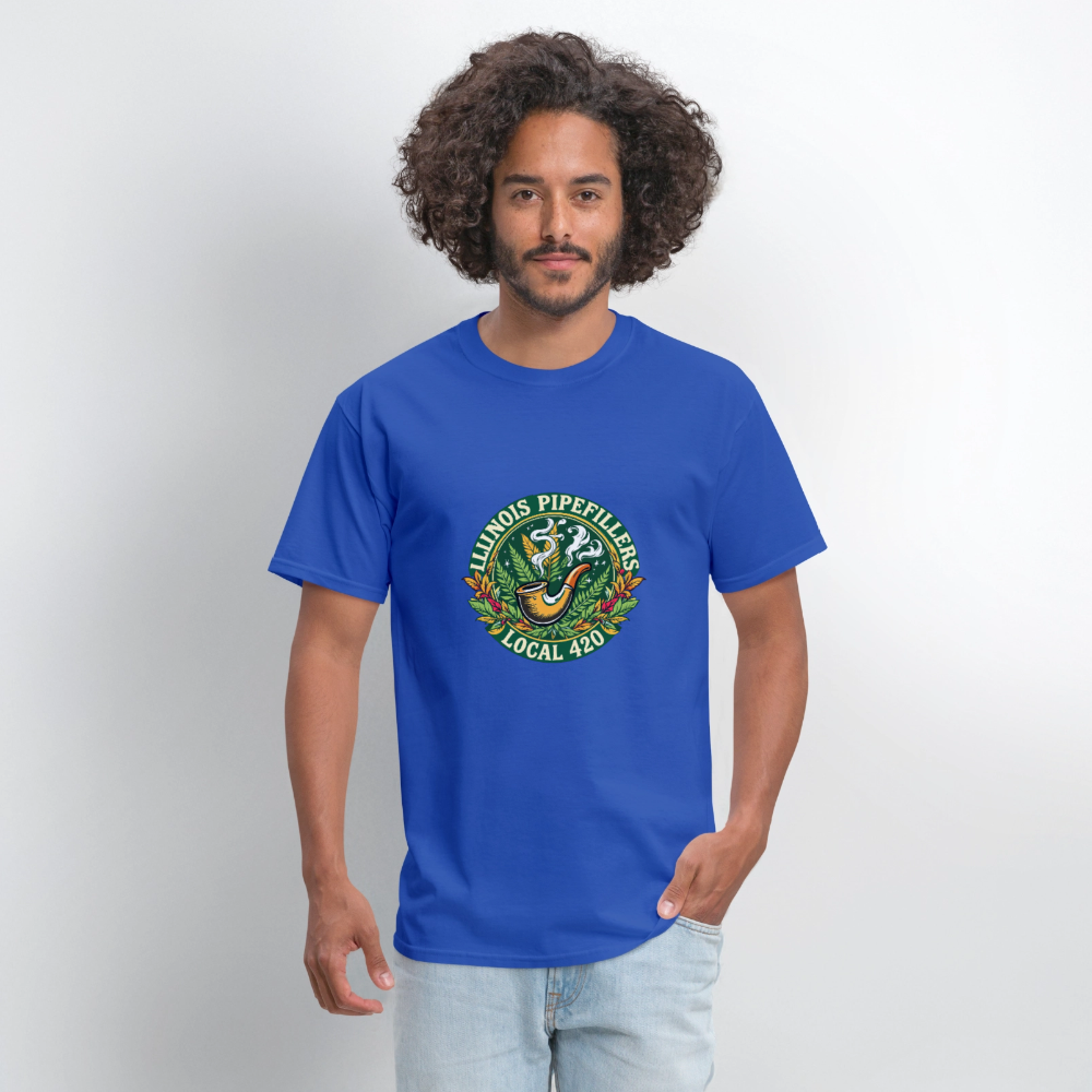 ILLINOIS PIPEFILLERS LOCAL 420 F/B DESIGN Men's T-Shirt - royal blue