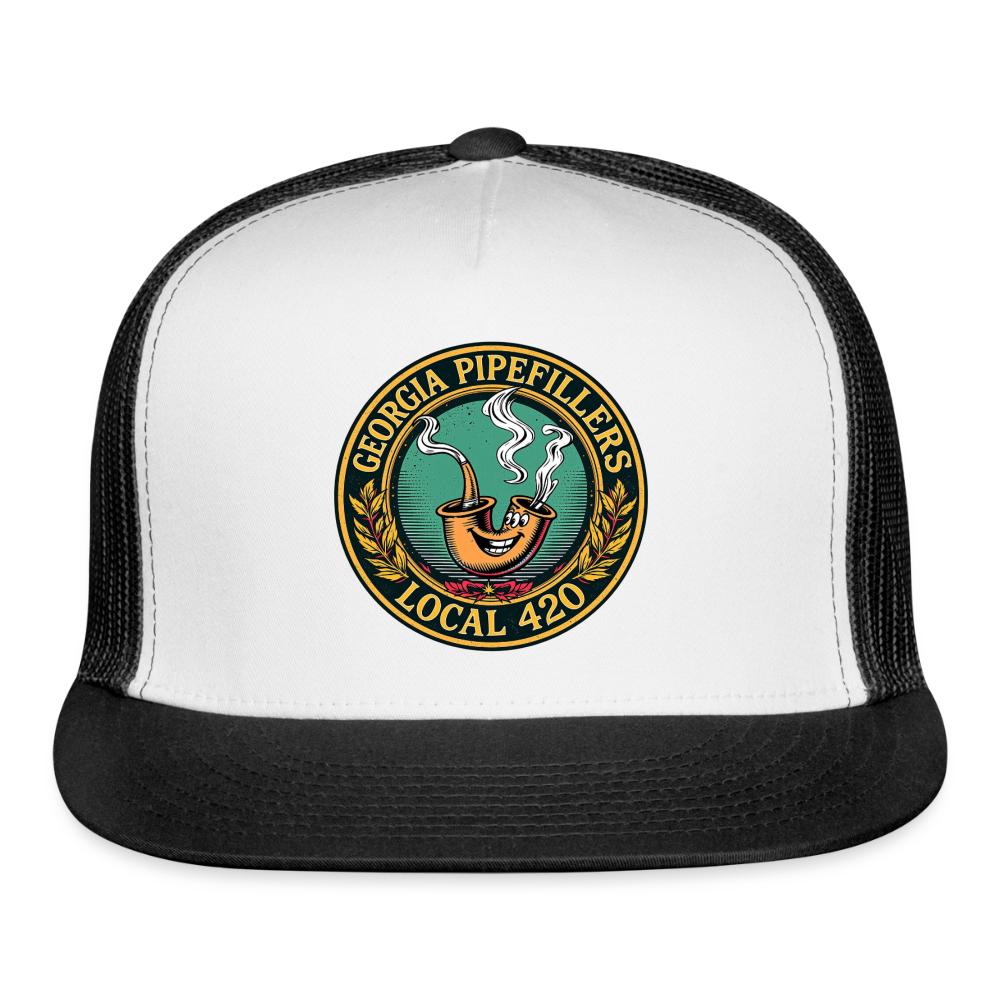 GEORGIA PIPEFILLERS LOCAL 420 Trucker Hat - white/black