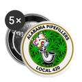 ALABAMA PIPEFILLERS LOCAL 420 Union Buttons small 1'' (5-pack) - white