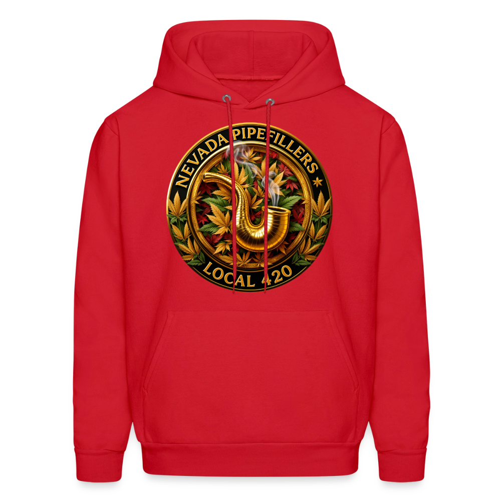 NEVADA PIPEFILLERS LOCAL 420  F/B DESIGN Men's Hoodie - red