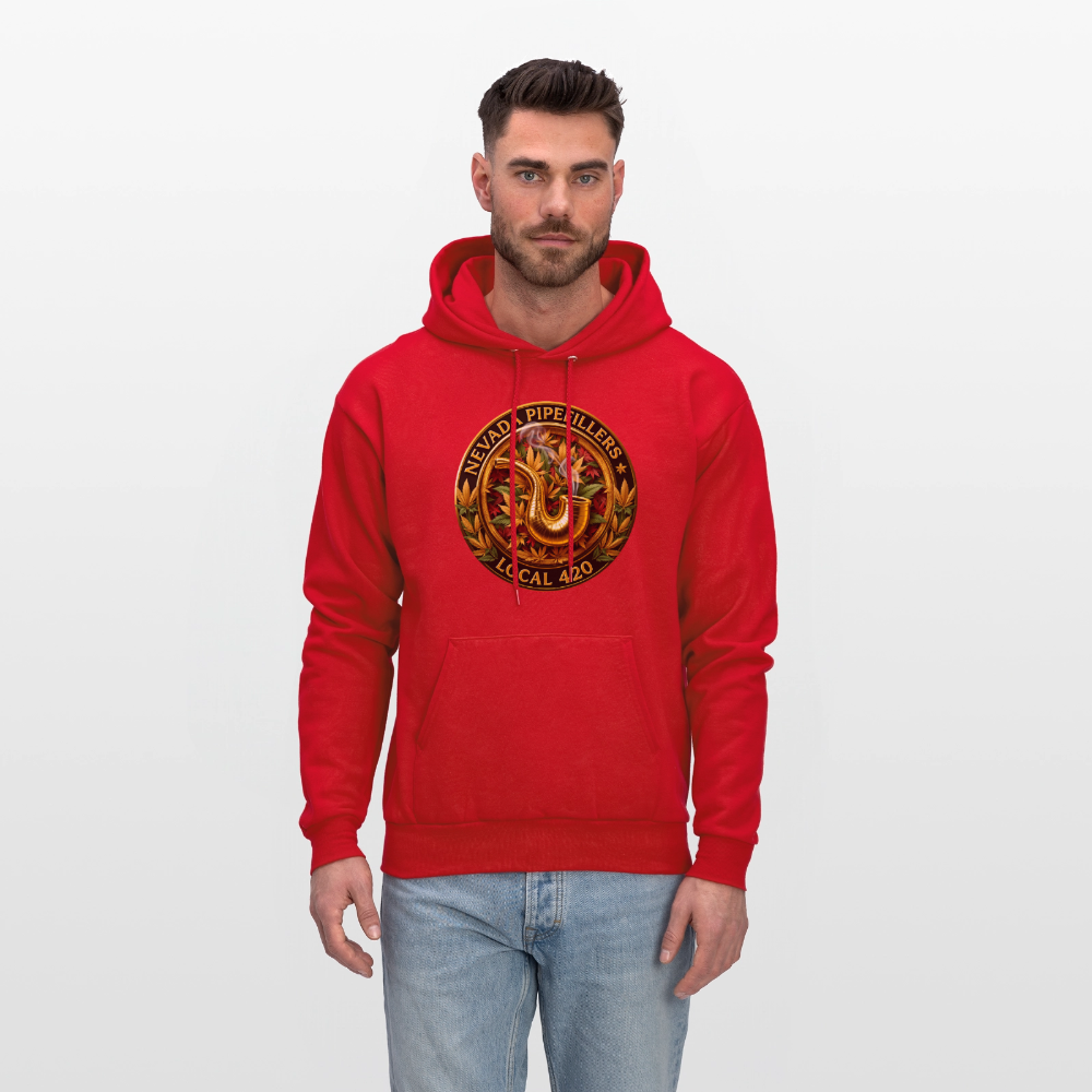 NEVADA PIPEFILLERS LOCAL 420  Men's Hoodie - red