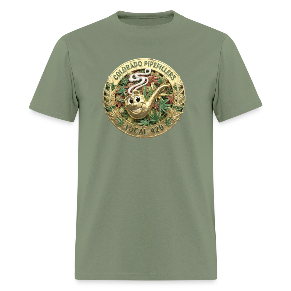 COLORADO PIPEFILLERS LOCAL 420 Men's T-Shirt - military green