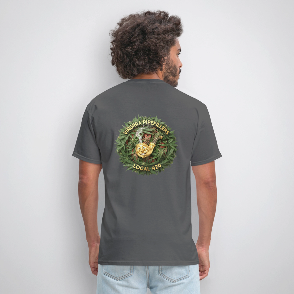 VIRGINIA PIPEFILLERS LOCAL 420 F/B DESIGN Men's T-Shirt - charcoal