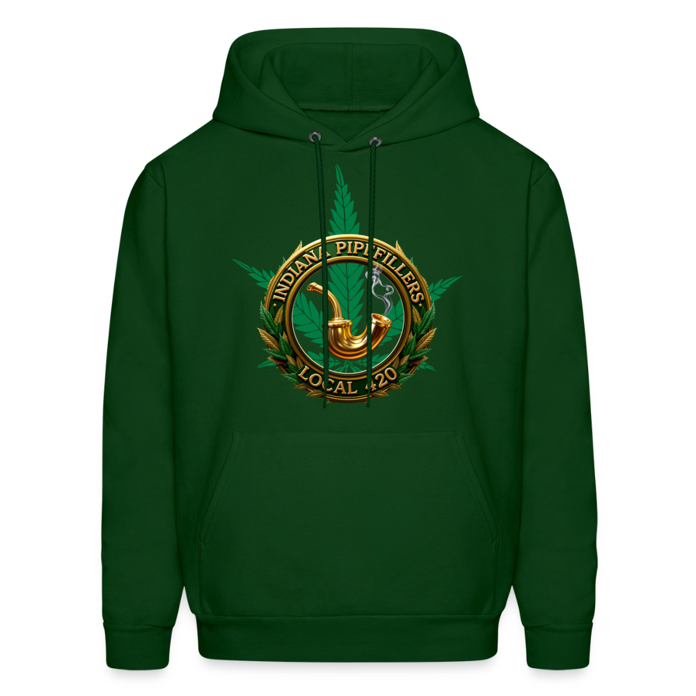 INDIANA PIPEFILLERS LOCAL 420 Men's Hoodie - forest green
