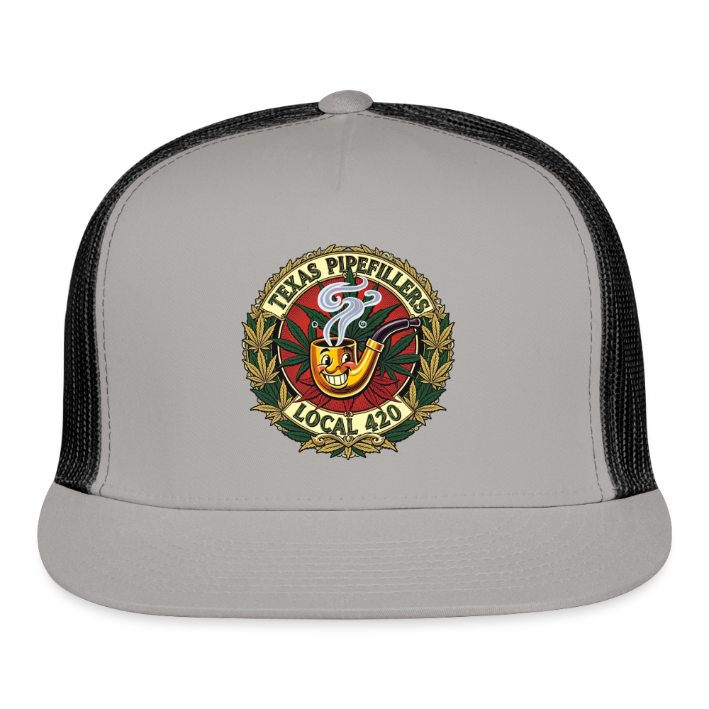 TEXAS PIPEFILLERS LOCAL 420 Trucker Hat - gray/black