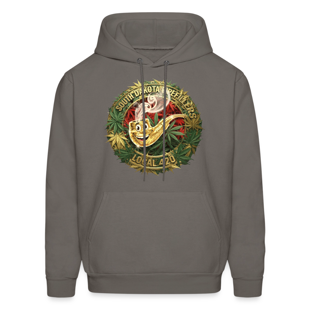 SOUTH DAKOTA PIPEFILLERS LOCAL 420  F/B DESIGN Men's Hoodie - asphalt gray
