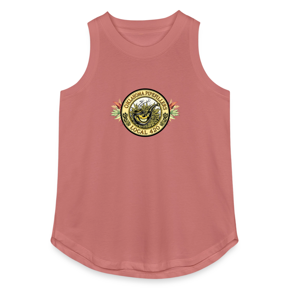 OKLAHOMA PIPEFILLERS LOCAL420 Women's Relaxed Tank Top - mauve
