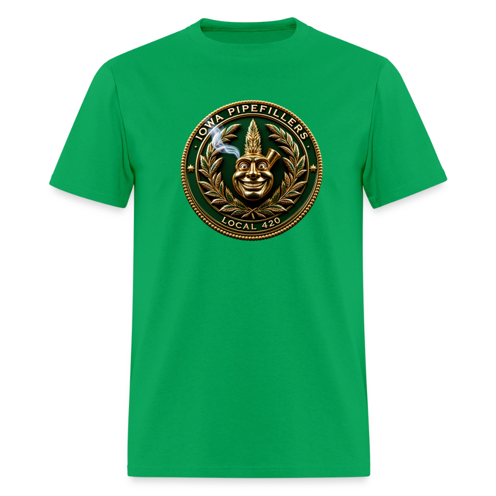 IOWA PIPEFILLERS LOCAL 420 Trucker Hat Men's T-Shirt - bright green