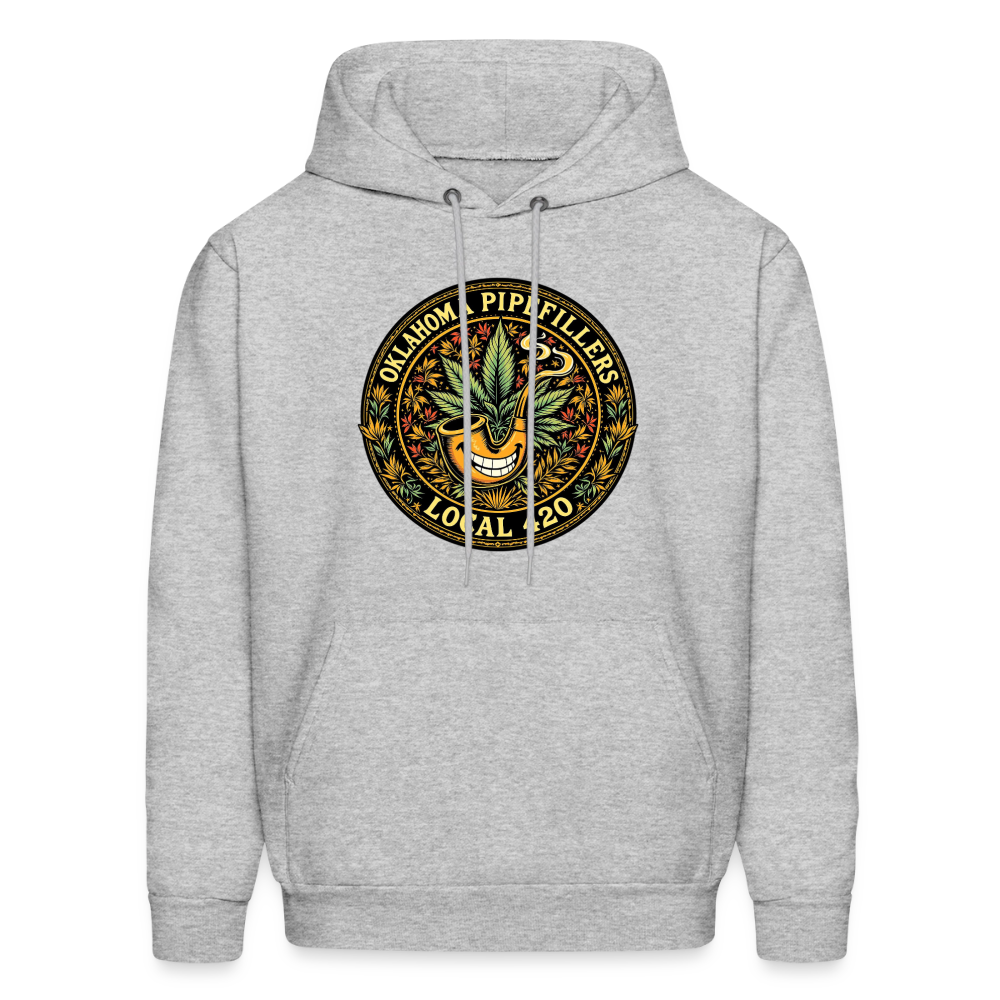 OKLAHOMA PIPEFILLERS LOCAL 420  Men's Hoodie - heather gray