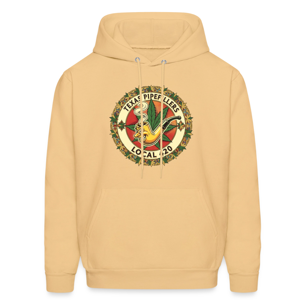 TEXAS PIPEFILLERS LOCAL 420  Men's Hoodie Hoodie - light gold 