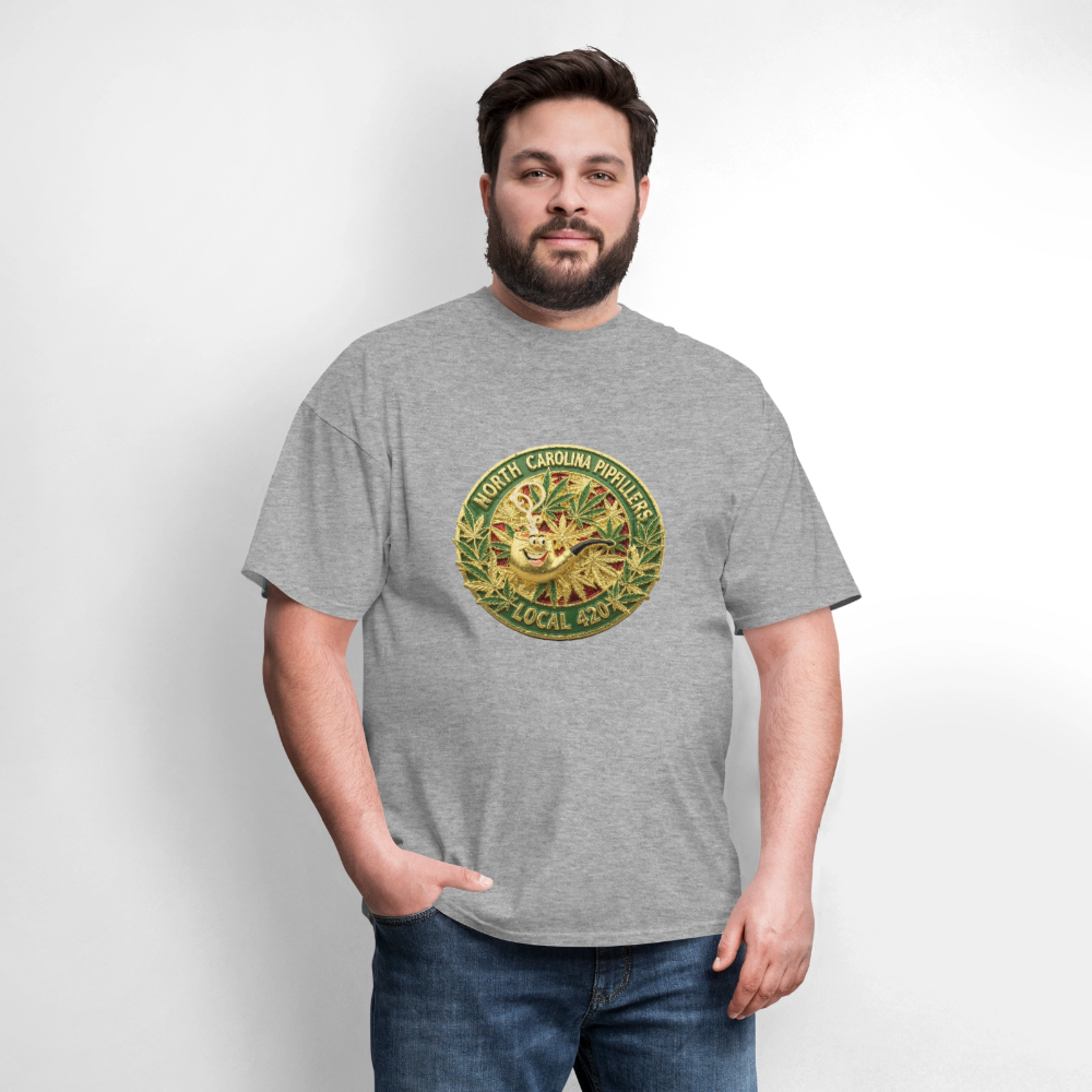 NORTH CAROLINA  PIPEFILLERS LOCAL 420 Men's T-Shirt - heather gray
