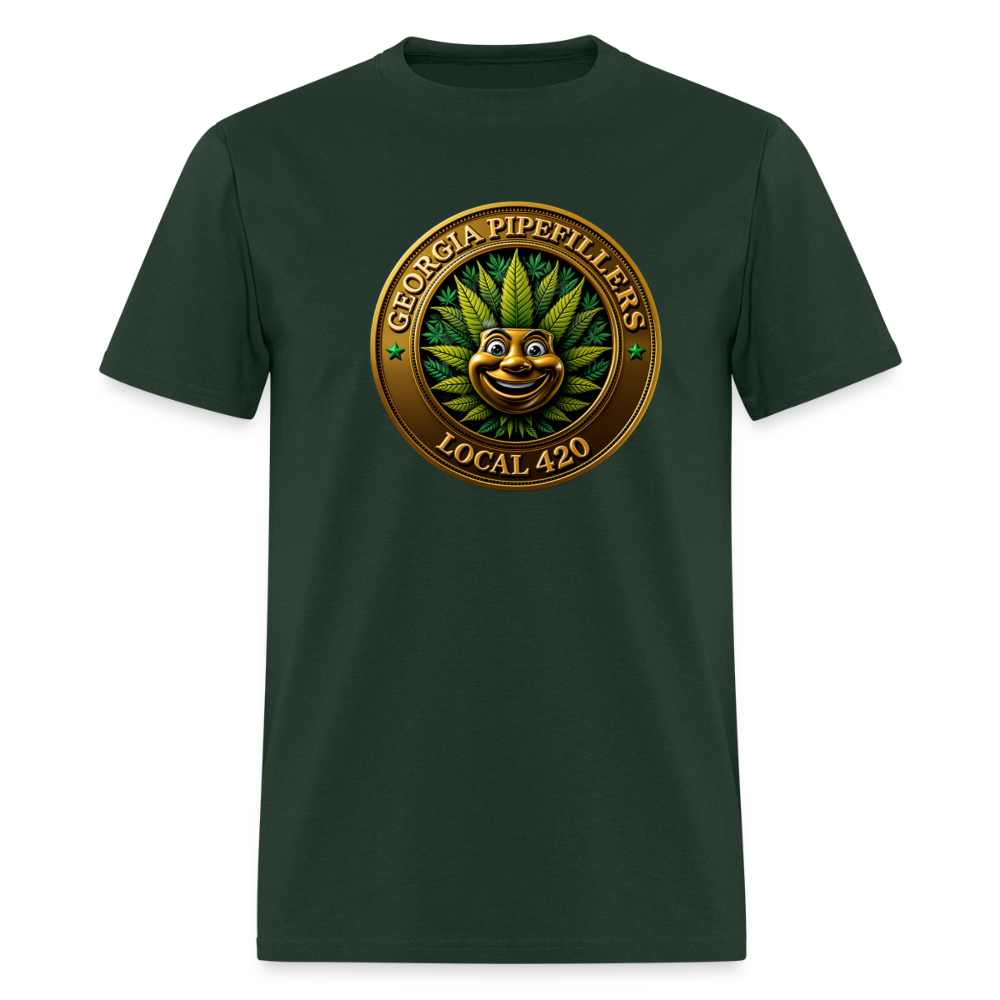 GEORGIA PIPEFILLERS LOCAL 420 F/B DESIGN  Men's T-Shirt - forest green