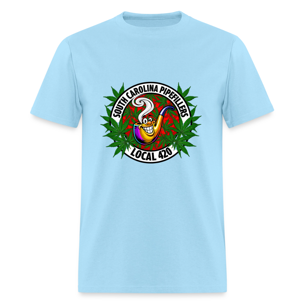 SOUTH CAROLINA PIPEFILLERS LOCAL 420 F/B DESIGN Men's T-Shirt - powder blue