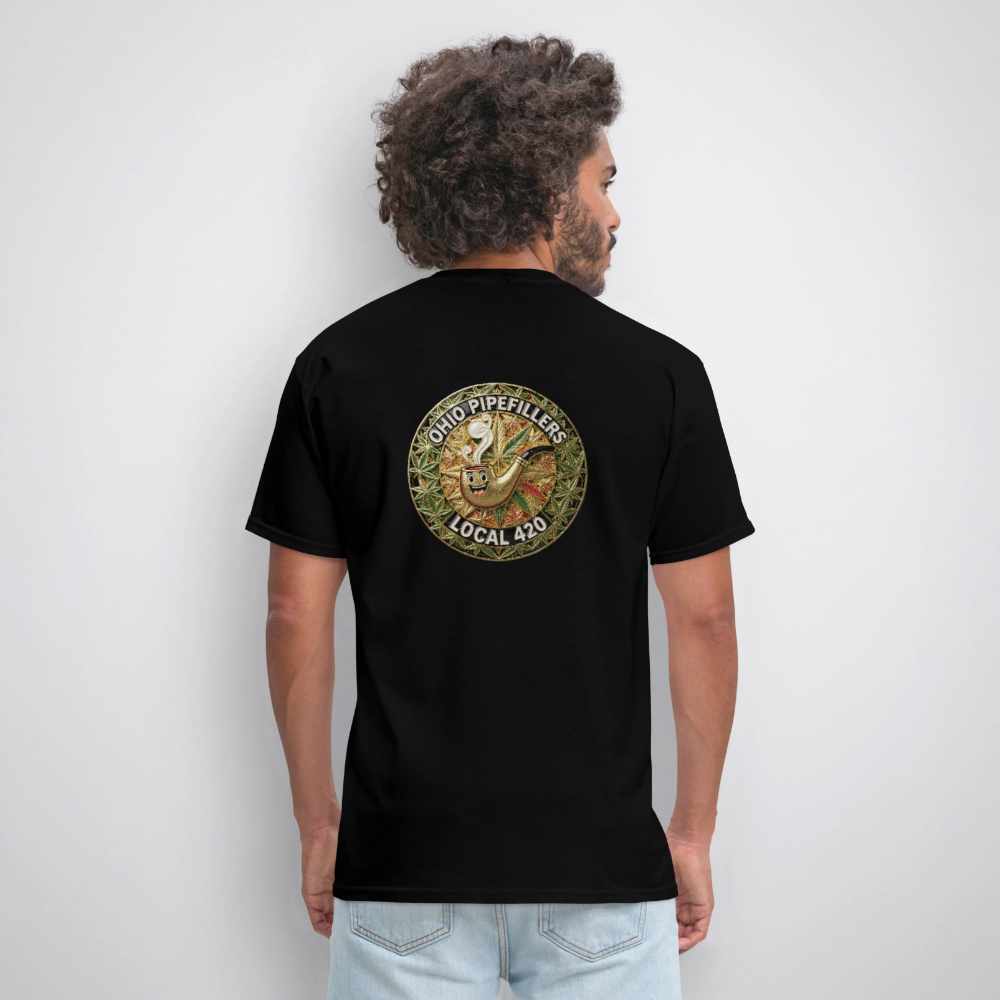 OHIO PIPEFILLERS LOCAL 420  F/B DESIGNS Men's T-Shirt - black