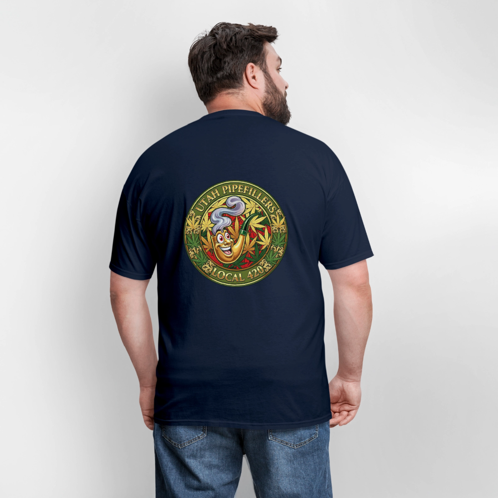 UTAH PIPEFILLERS LOCAL 420 F/B DESIGN Men's T-Shirt - navy