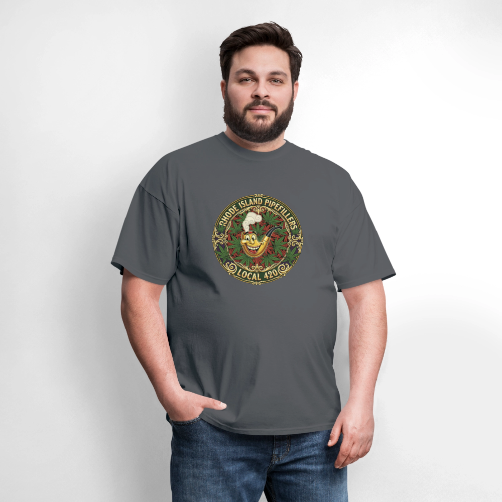 TEXAS PIPEFILLERS LOCAL 420 Men's T-Shirt - charcoal