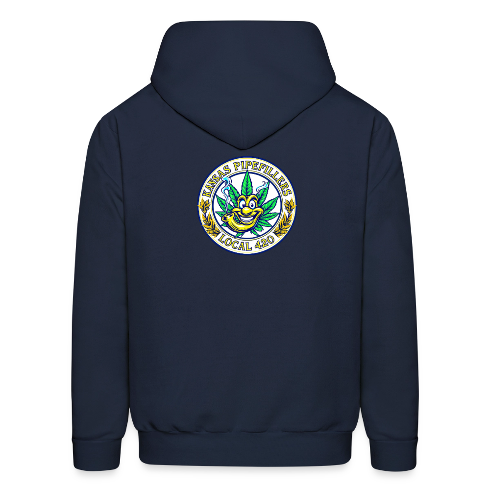 KANSAS PIPEFILLERS LOCAL 420 F/B DESIGNS  Men's Hoodie - navy