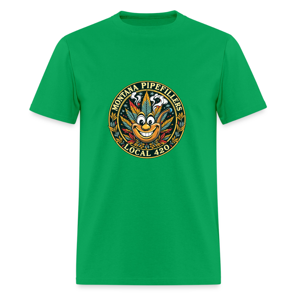 MONTANA PIPEFILLERS LOCAL 420 F/B DESIGN Men's T-Shirt - bright green