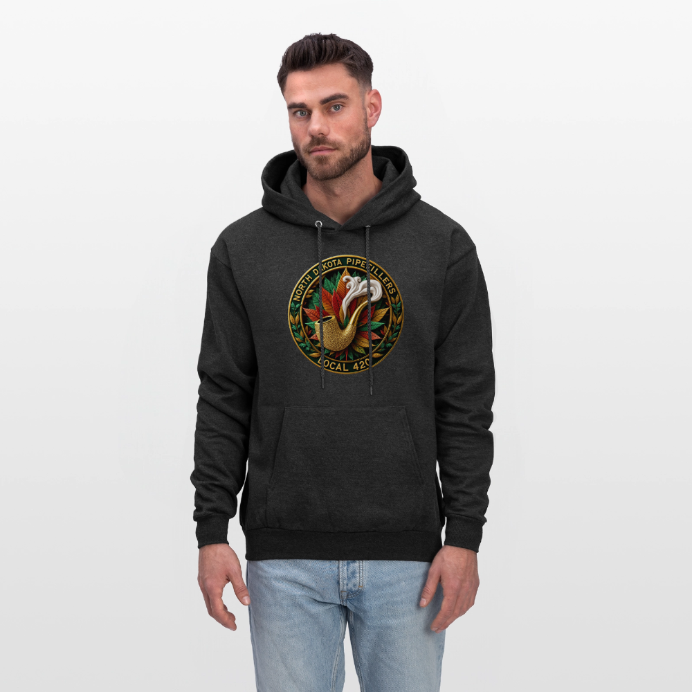 NORTH DAKOTA PIPEFILLERS LOCAL 420 F/B DESIGNS Men's Hoodie - charcoal grey