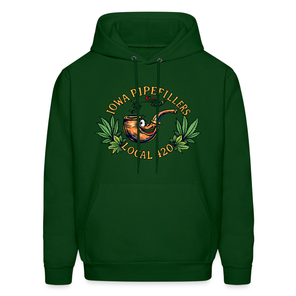 IOWA PIPEFILLERS LOCAL 420 Men's Hoodie - forest green