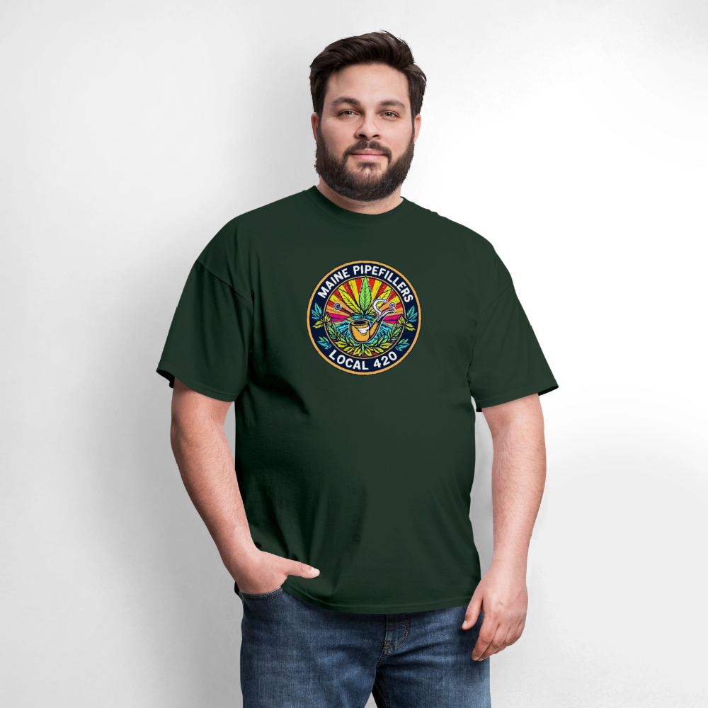 MAINE PIPEFILLERS LOCAL 420 Men's T-Shirt - forest green
