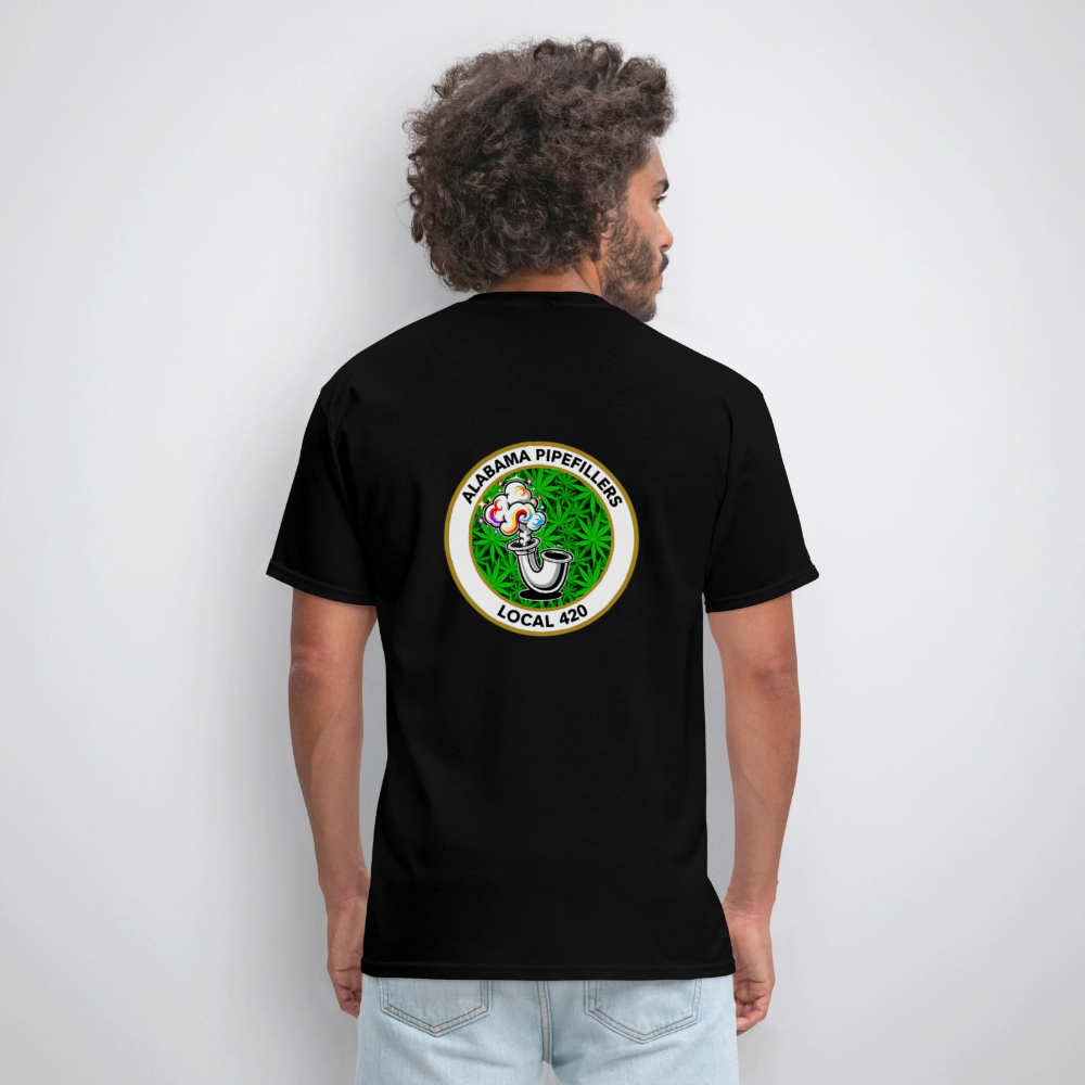 ALABAMA -PIPEFILLERS LOCAL 420 F/B EMBLEMS Men's T-Shirt - black