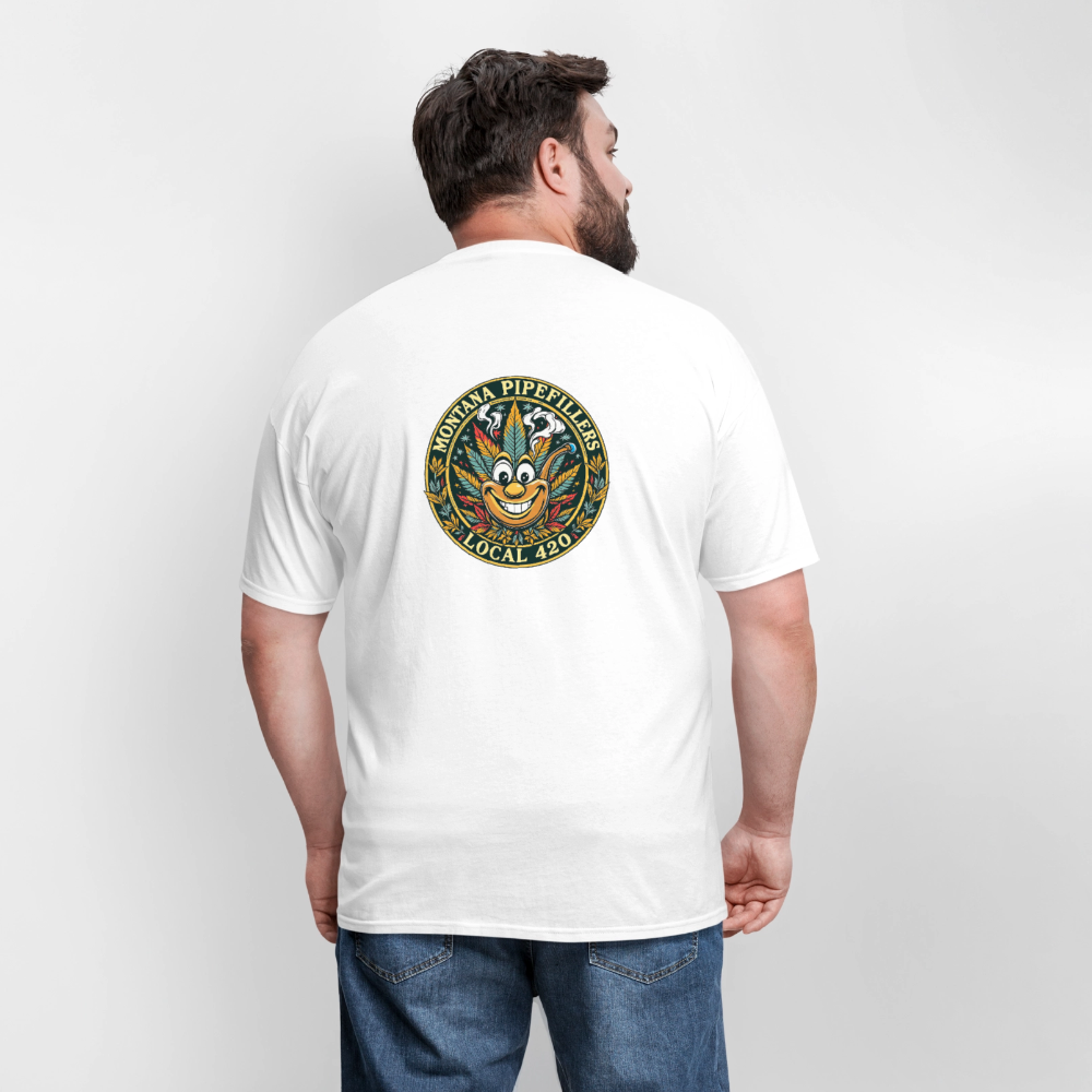MONTANA PIPEFILLERS LOCAL 420 F/B DESIGN Men's T-Shirt - white