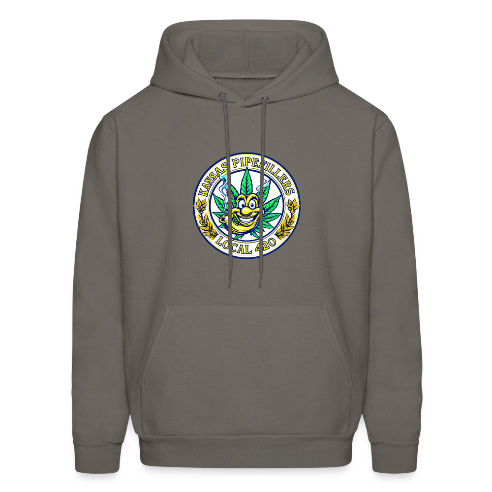 KANSAS PIPEFILLERS LOCAL 420 F/B DESIGNS Men's Hoodie - asphalt gray