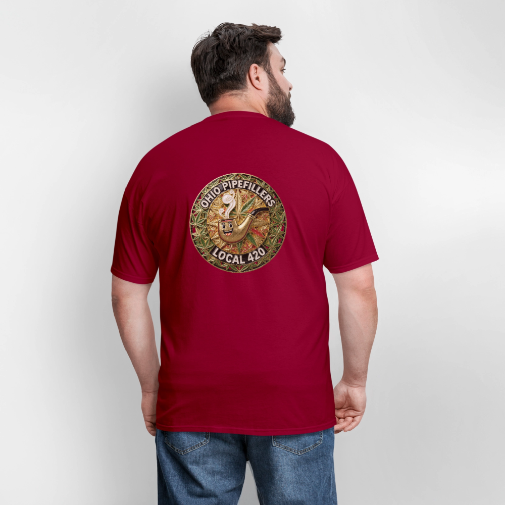 OHIO PIPEFILLERS LOCAL 420  F/B DESIGNS Men's T-Shirt - true red
