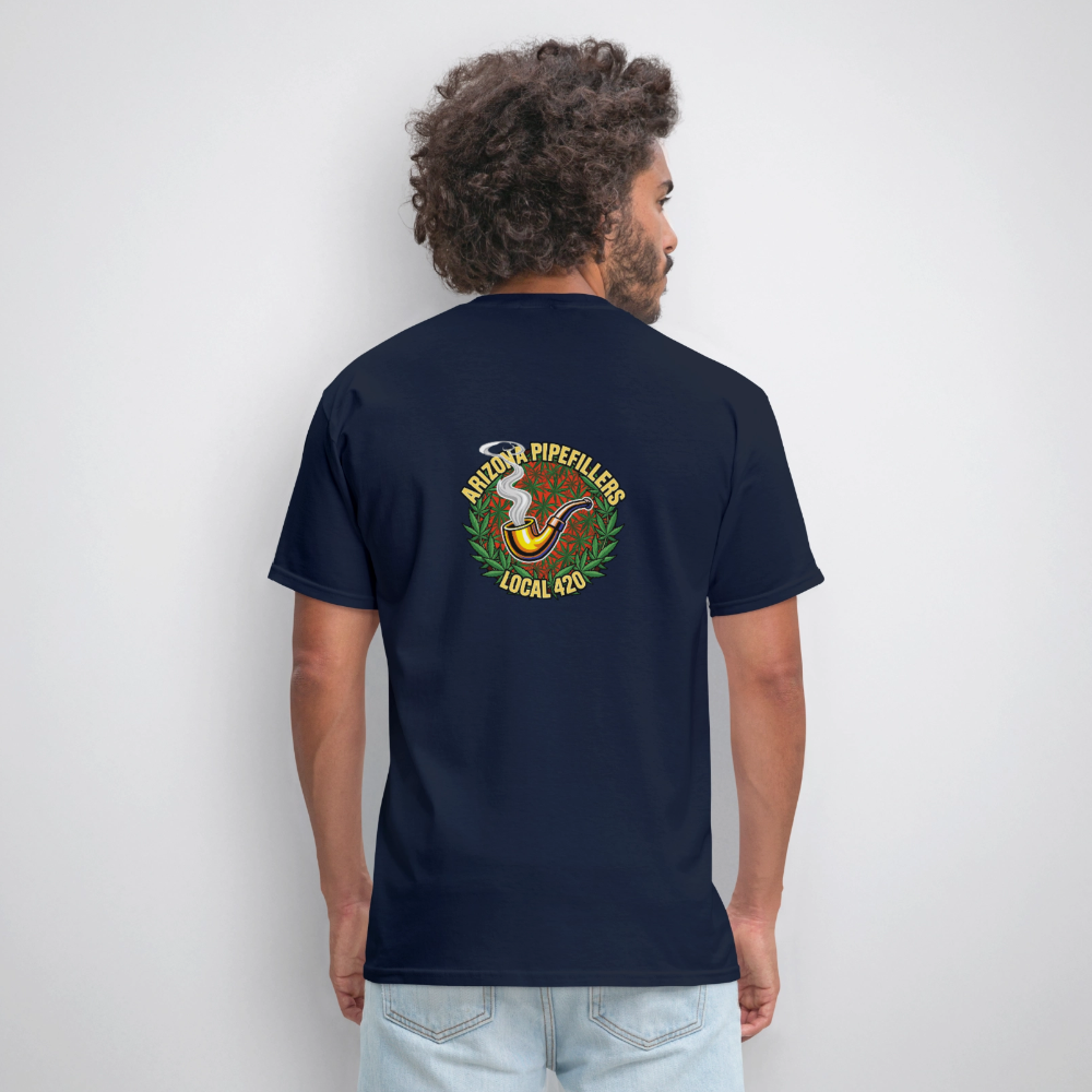 ARIZONA PIPEFILLERS LOCAL 420  F/B DESIGN Men's T-Shirt - navy