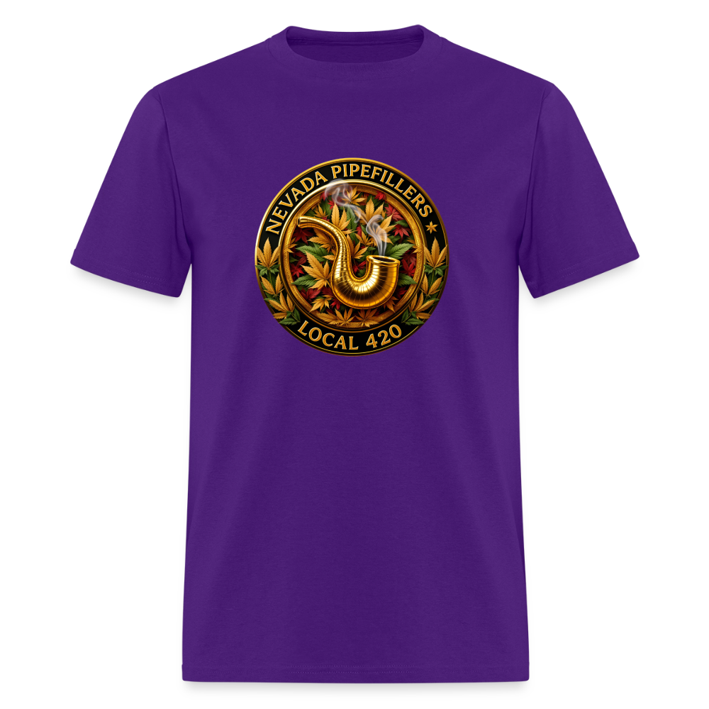 NEVADA PIPEFILLERS LOCAL 420 F/B DESIGN Men's T-Shirt - purple