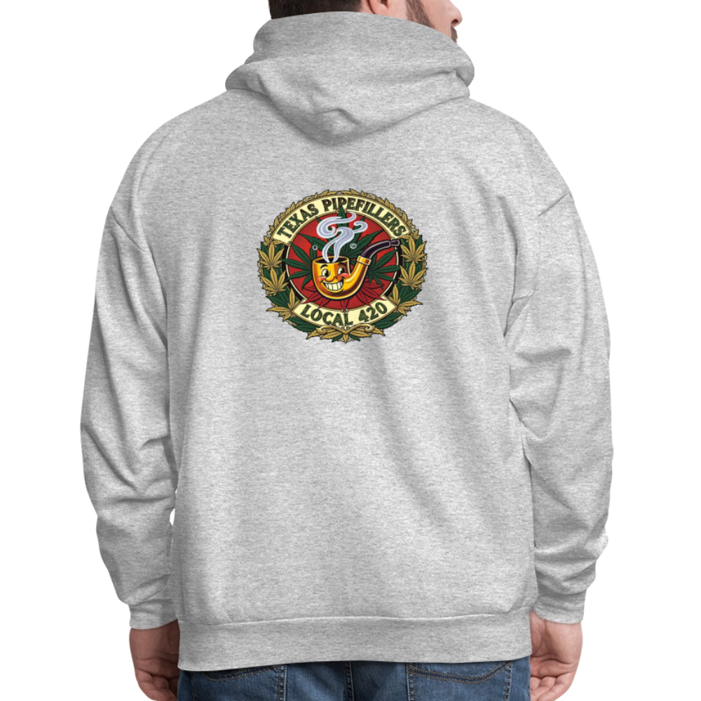 TEXAS PIPEFILLERS LOCAL 420 F.B DESIGN Men's Hoodie - heather gray